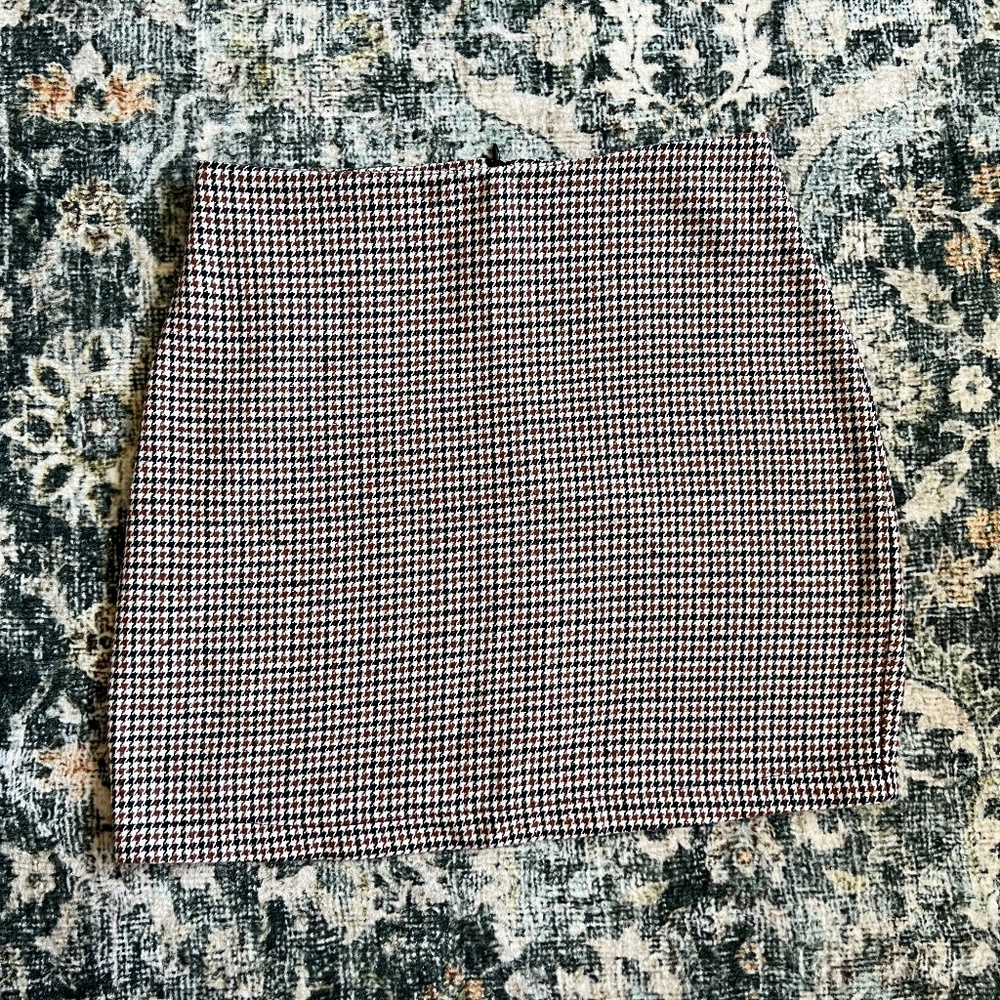 Herringbone Mini Skirt